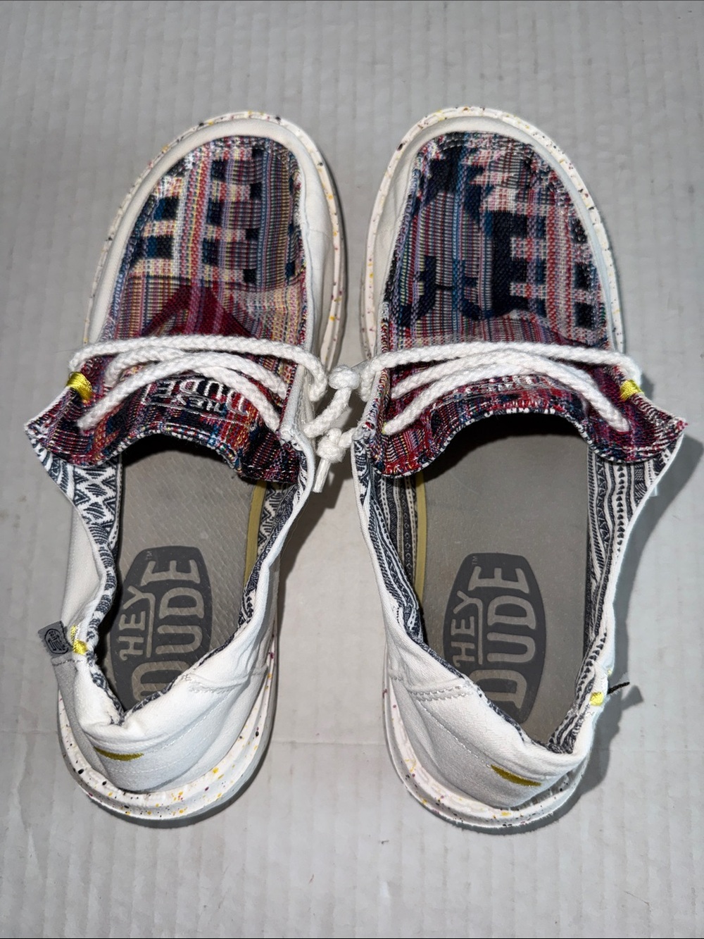 Hey Dude Wendy Boho Distressed Aztec Loafers - Picture 9 of 11